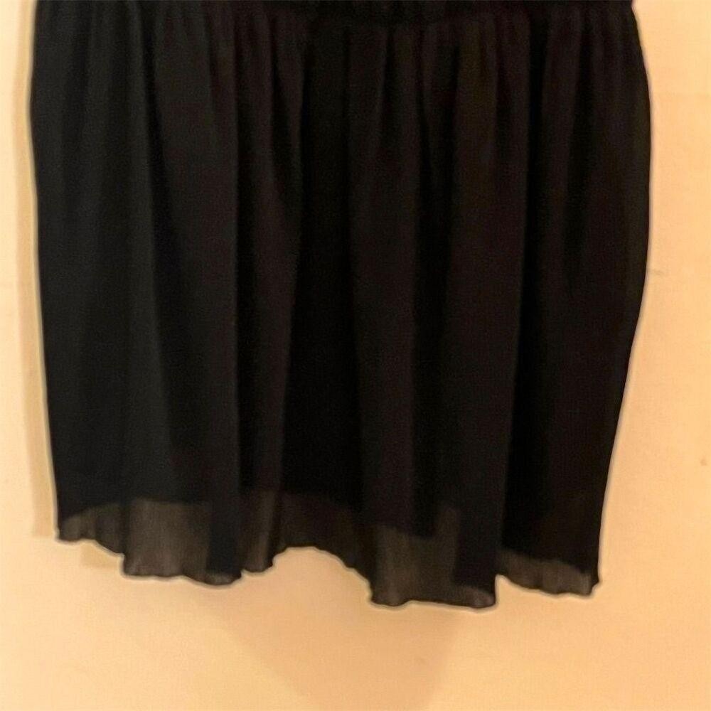 Zara Women's Black Mini Dress with Bow Size L Party‎ Cocktail Romantic Goth NWT - Picture 6 of 11